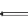 tesa MOON Schwarz Handtuchhalter 2 Handtuchstangen adhesive Metal (40562-00000-00)