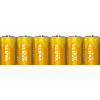 Einwegbatterie Varta Longlife Extra D 6x