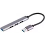 ShiverPeaks BS13-50001 USB-Hub USB 3.2 Gen 1 Typ-A 5000 Mbit/s Aluminium Schwarz