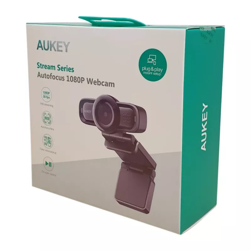 Webcam AUKEY PC-LM3 2 MP 1920 x 1080 Pixel USB 2.0 Schwarz