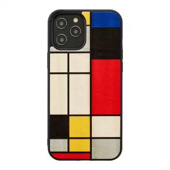 Handyhülle von man and wood für iPhone 12 Pro Max — schwarze Holzoptik, schützende Abdeckung