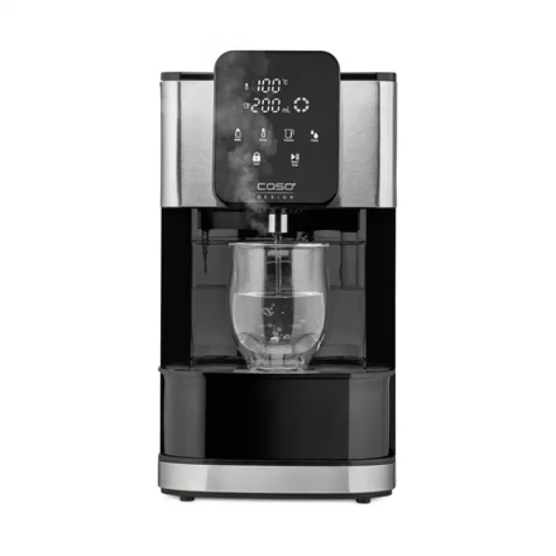 Elektrischer Wasserkocher Caso Turbo Heißwasserspender HW 1660 — 4 L, 2600 W, schwarz/Edelstahl