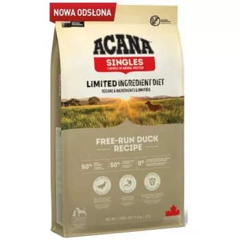 ACANA Singles Free-Run Duck - Trockenfutter für Hunde - 11,4 kg