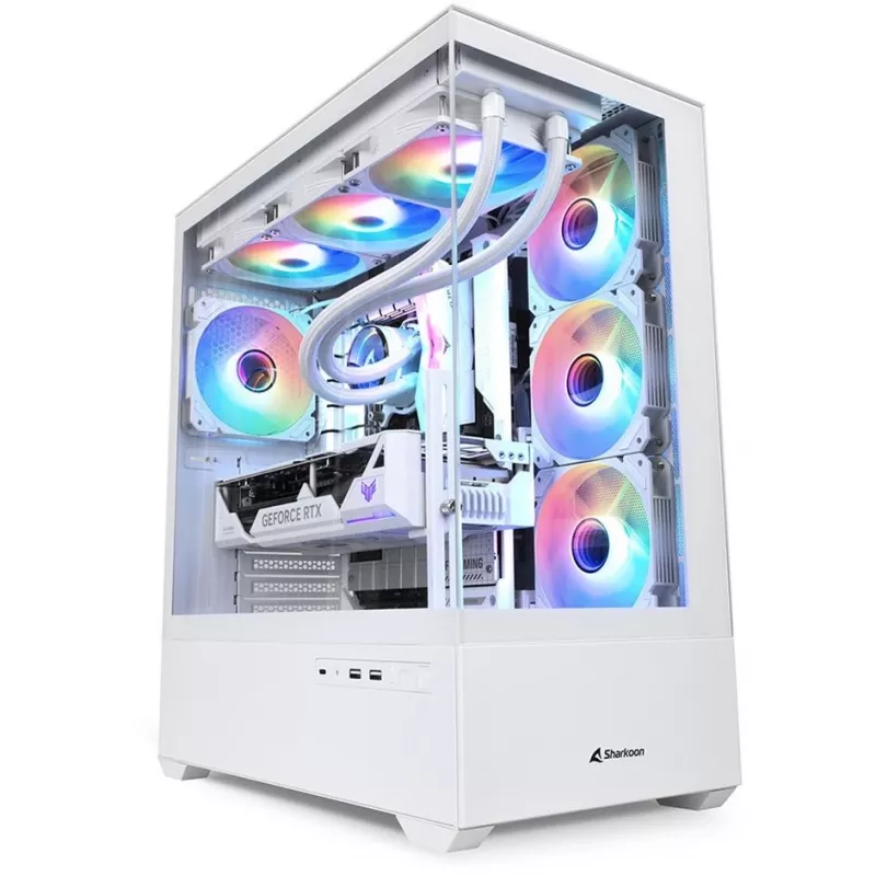 PC-Gehäuse Sharkoon AK6 RGB, ATX, Weiß