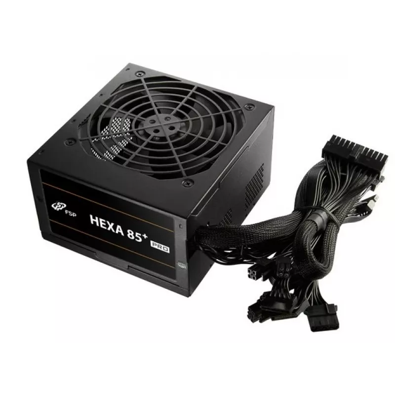 FSP HEXA 85+ PRO 650W Netzteil ATX ATX2.5 Schwarz, 650 W, 100 - 240 V, 50 - 60 Hz, 9 - 4 A, Active, 100 W