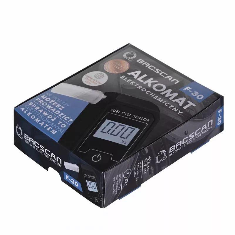 HI-TECH MEDICAL BACSCAN F-30 Alkoholtester 0 - 4% 1% Schwarz