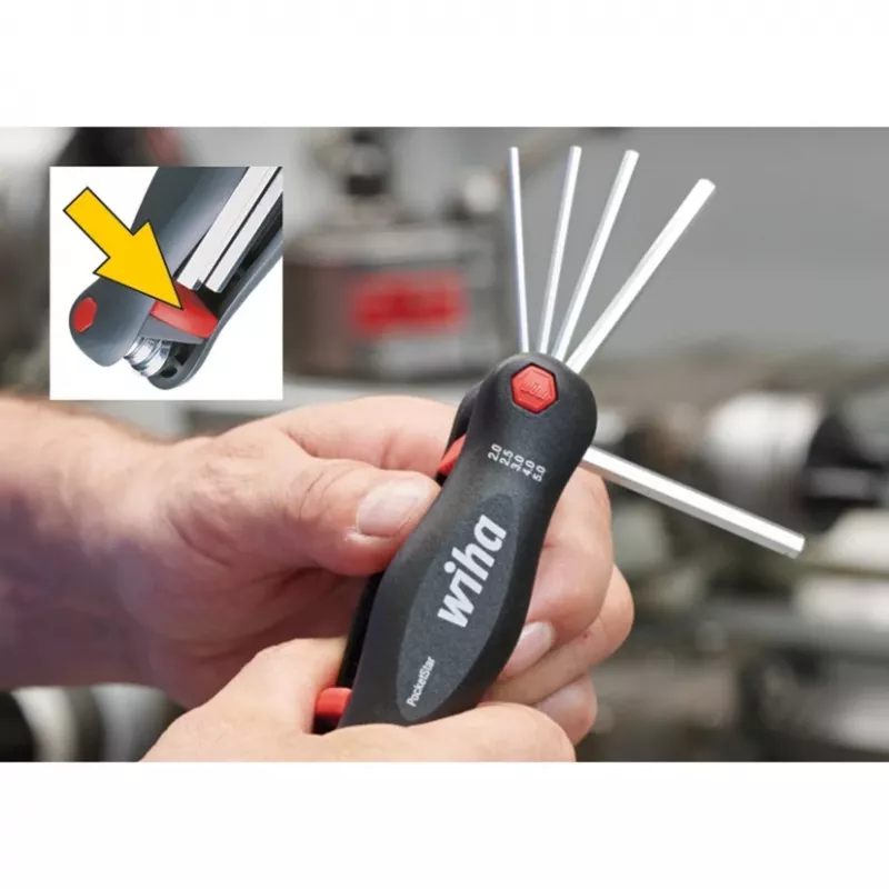 Taschenschraubendreher Wiha PocketStar Multibit-Schraubendreher, Länge 120 mm, Modell 23047