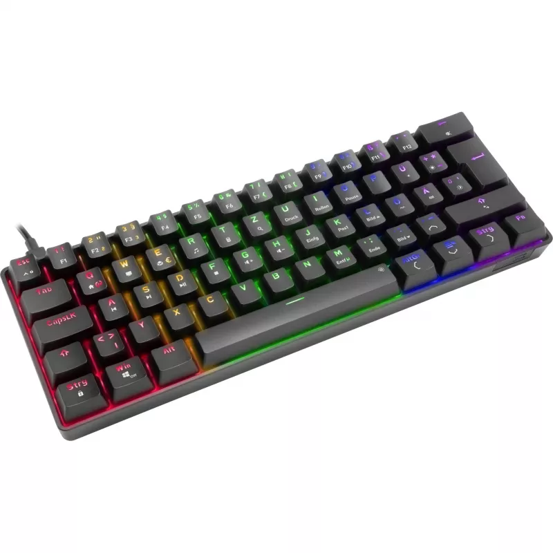 Mechanische Gaming-Tastatur Speedlink ATMOS RGB — kompaktes Layout, RGB-Hintergrundbeleuchtung