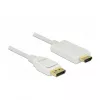 Video-Kabel-Adapter DeLOCK 83817 1 m DisplayPort HDMI Weiß