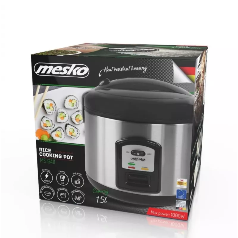 Mesko MS 6411 Reiskocher Schwarz,Edelstahl 1000 W