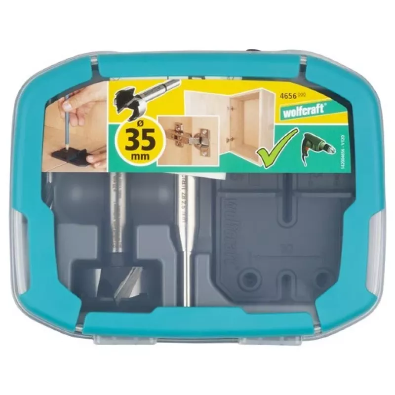Scharnierbohrer-Set wolfcraft GmbH 4656000 3 Stück geeignet für Holz