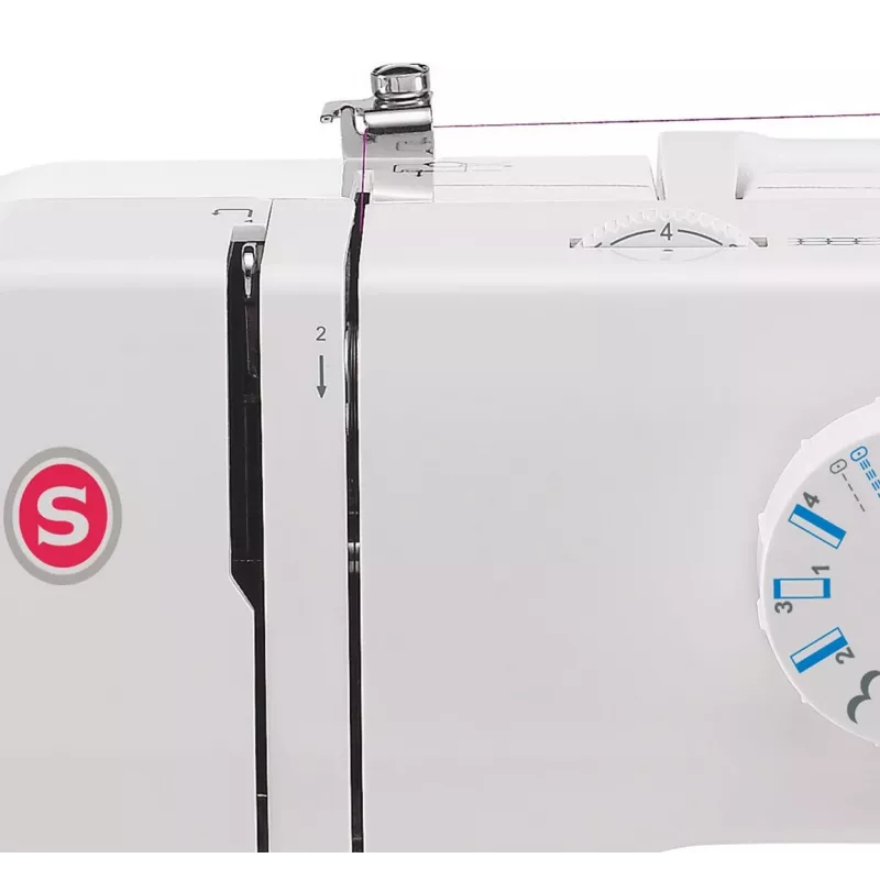 SINGER automatische Nähmaschine Promise 1412 — elektrisch, 12 integrierte Stiche, Drehwahlschalter, weiß