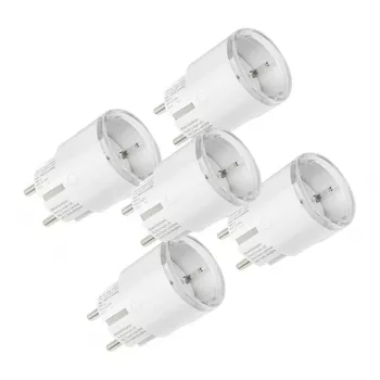Smart-Steckdosen-Set Shelly Plug S MTR Gen3 — 5 Stück, 12A, weiß