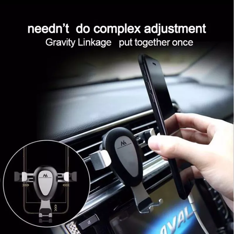 Maclean Autohalterung für Mobiltelefone, universell, für das Lüftungsgitter, Gravity, max. Mittelabstand 90 mm, MC-324