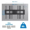 Manhattan Outdoor-Wandhalterung für Fernseher und Monitore, voll beweglich, für 37-65-Zoll-Bildschirme, VESA 200x200-600x400 mm, bis 50 kg, wetterfest, schwarz