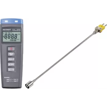 VOLTCRAFT K102 + TP 205 Temperaturmessgerät -200 bis +1370 °C Fühler Typ K