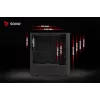 PC-Gehäuse SAVIO Noctis Flow RGB — Cube, ATX/Mini-ITX, 3x 120 mm Frontlüfter, Seitenfenster aus gehärtetem Glas, max. GPU 35 cm