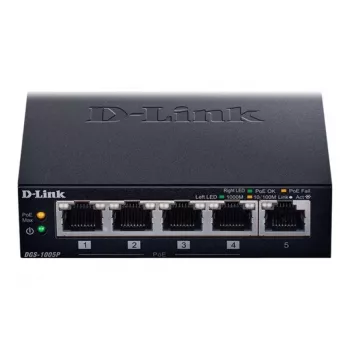 D-Link DGS-1005P/E Netzwerk-Switch Unmanaged Gigabit Ethernet (10/100/1000) Power over Ethernet (PoE) Schwarz