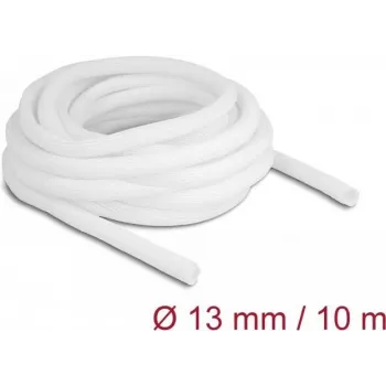 Geflechtschlauch DeLOCK 20813 10 m x 13 mm weiß