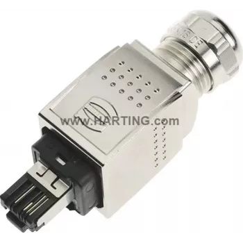 RJ45-Steckverbinder Harting Han PushPull 09 35 226 0401 gerade, 4-polig, Einbaueinsatz