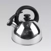 Wasserkocher Maestro MR1302 Edelstahl 2,5 L, induktionsgeeignet, Klappdeckelpfeife, schwarzer Griff