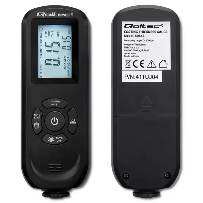 Schichtdickenmessgerät QOLTEC 50646 LCD 0–2000 µm