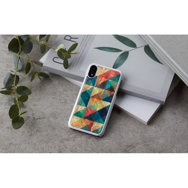 Smartphone-Hülle iKins für iPhone XR — Mosaic Schwarz Schutzhülle