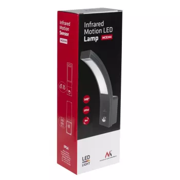 LED-Außenleuchte mit Bewegungsmelder MACLEAN MCE244B — LED-Leuchte mit integriertem Bewegungsmelder