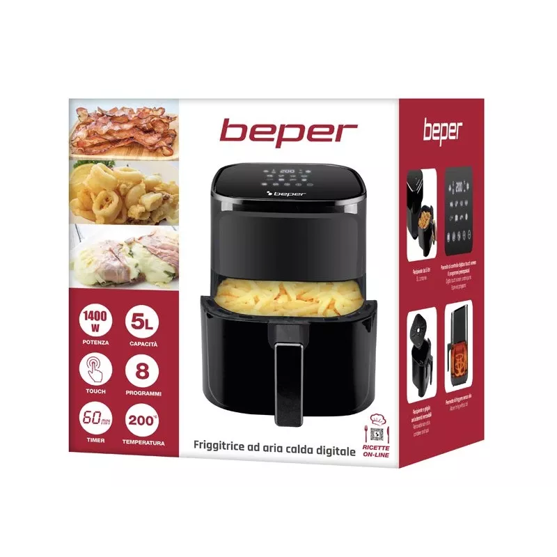 Heißluftfritteuse Beper P101FRI051 5 L 1400 W Schwarz