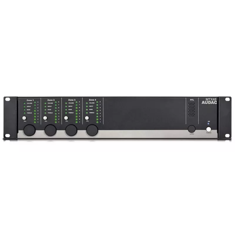 AUDAC MTX48 Audioverstärker Heimgebrauch Schwarz 80 dB SNR 20-20000 Hz