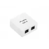 LANBERG Aufputzdose RJ-45 Cat6 OU6-0002-W weiß, 2 Buchsen, 30×54×57 mm