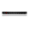Qoltec 53996 Steckdosenleiste für RACK 19 | 1U | 16A | PDU | 8xFRANZÖSISCH | 2m