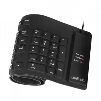 Tastatur LogiLink ID0019A Universal USB QWERTZ Deutsch Schwarz