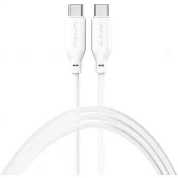 4smarts USB-C / USB-C Silikonkabel High Flex 60W 1,5m Weiß