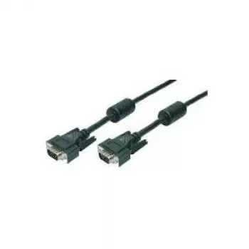 Wentronic Components Handels Goobay - VGA-Kabel - HD-15 (M) - HD-15 (M) - 15,0 m - Rändelschrauben - Schwarz (68139)