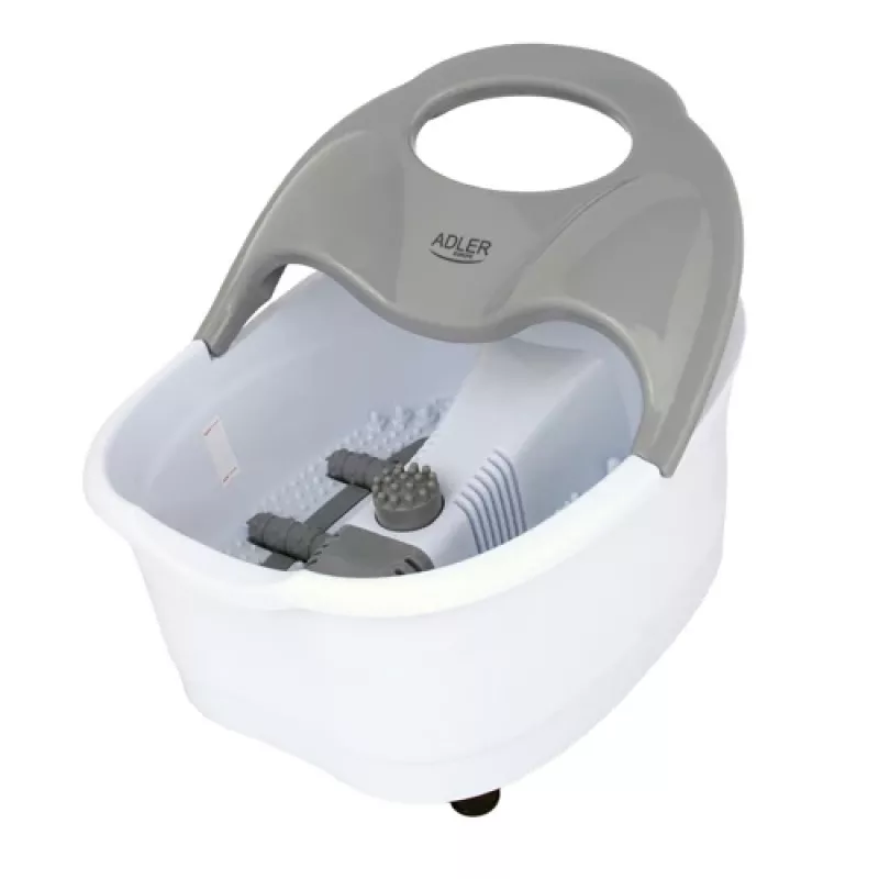 Beinmassagegerät Adler AD 2167 mit Roll- und Vibrationsmassage, Wärme, einstellbarer Intensität, 80 W, Grau Weiß