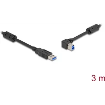 DeLOCK USB-Kabel Typ-A Stecker auf Typ-B Stecker 90° links abgewinkelt 3 m