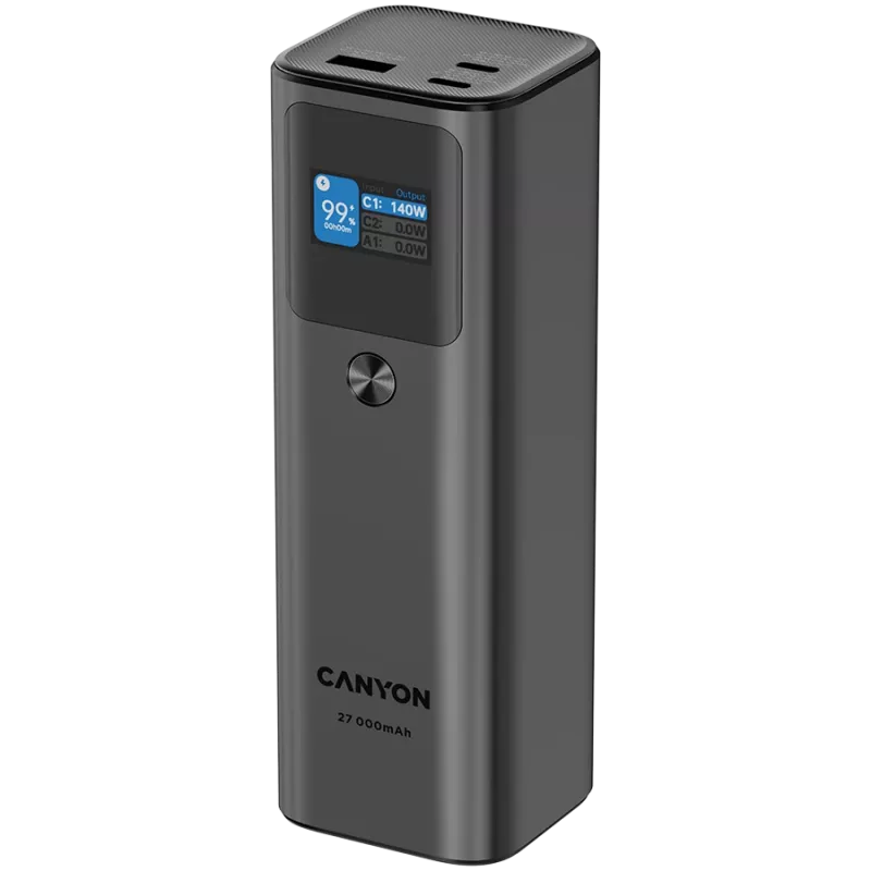 Canyon PB-2010 - Powerbank - Li-Pol - 27.000 mAh - Digital Display - 2xUSB-C + 1xUSB-A - Power