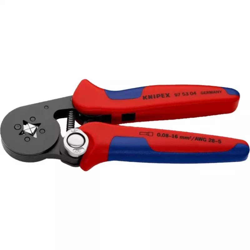 Selbsteinstellende Crimpzange 97 53 04 SB (Rot/Blau, für Aderendhülsen)