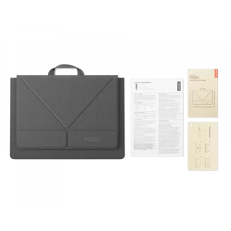 Lenovo Yoga Tote Sleeve | Geeignet für bis zu 14 Zoll | Sleeve | Grau