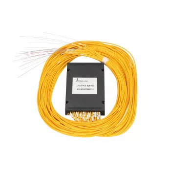 Glasfaser-PLC-Splitter Extralink 1:32, 2,0 mm G657A-Kabel, 1,5 m, ABS/PC-Modul, ohne Stecker