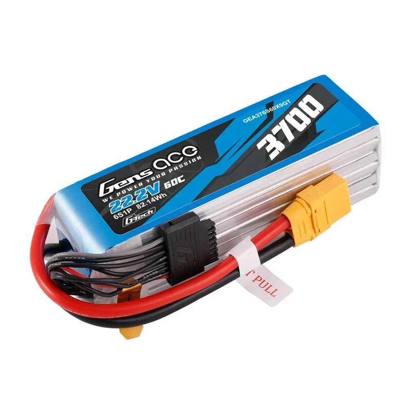 Batterie Gens ace GEA376S60X9GT 22,2 V LiPo eingebaut für RC-Modelle, 0,536 kg, schwarz/blau/grau/weiß