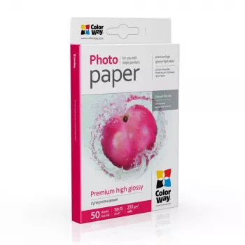 Fotopapier ColorWay PSG2550504R glänzend 255 g/m² 10x15 cm 50 Blatt