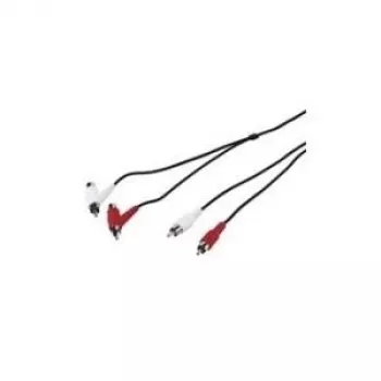 Wentronic Goobay RCA-Verbindungskabel, 1,5 m - 2x RCA-Stecker > 2x RCA-Stecker/Buchse (50214)