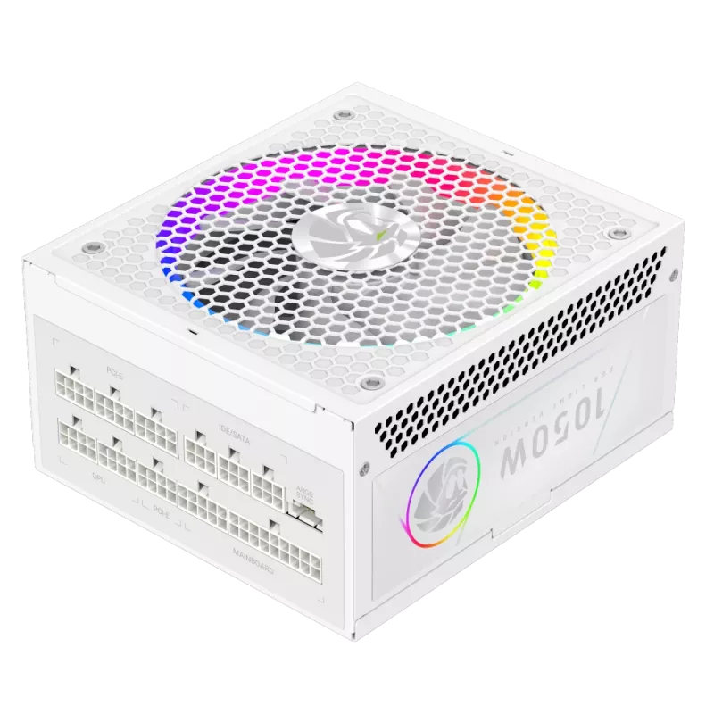 Gamemax Netzteil, 80 PLUS, Gold | RGB 1050G WH | 1050 W