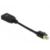 DeLOCK - DisplayPort-Adapter - Mini DisplayPort (M) verriegelt auf DisplayPort (W) - DisplayPort 1.4 - 15 cm - halogenfrei, 8K-Unterstützung - Schwarz (65978)
