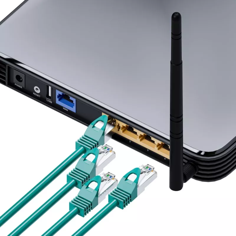 Netzwerkkabel Extralink LAN Patchkabel Kat.6 FTP RJ-45 Cat6 0,5m Grün