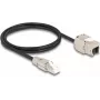 DeLOCK Kabel RJ45-Stecker Feldkonfektionierbar auf Keystone-Modul RJ45-Buchse Kat.6A 1 m