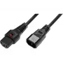 Microconnect PC1070 Stromkabel Schwarz 4 m C14 C13 Kupplungen 250 V 10 A
