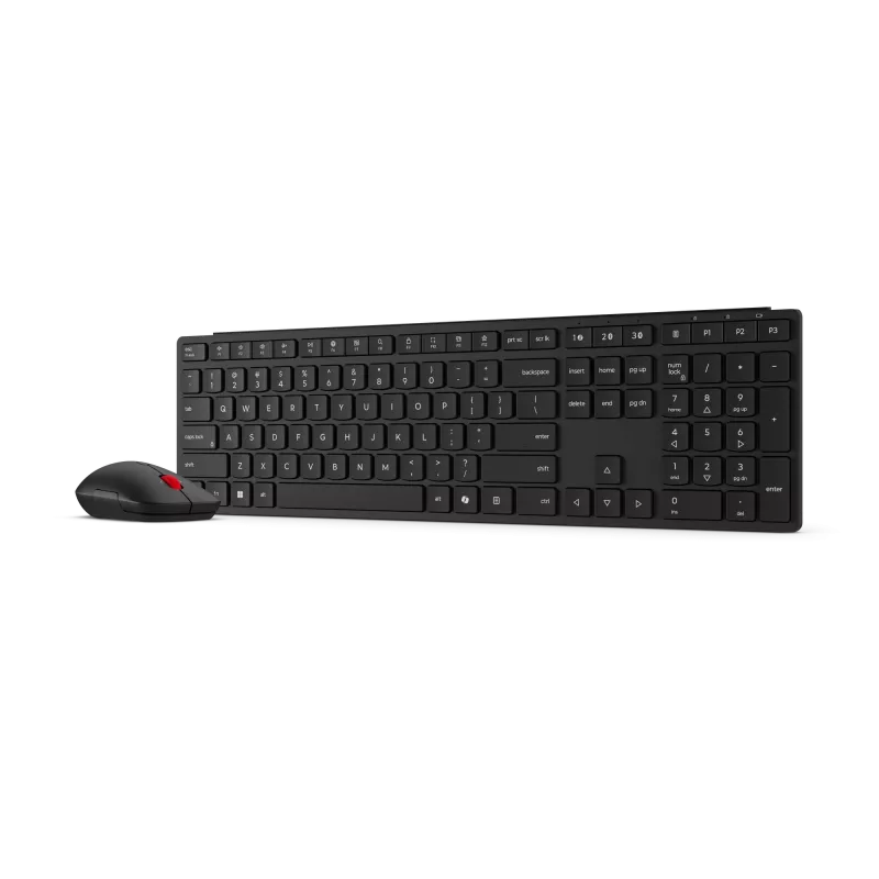 Lenovo | Multi-Mode Pro 6000 | Tastatur-Maus-Set | Kabellos | Maus inklusive | Estnisch | Bluetooth | Eclipse Schwarz